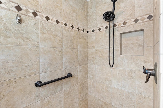 details with tiled shower