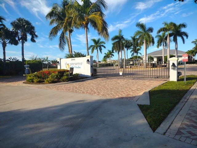 view of community sign