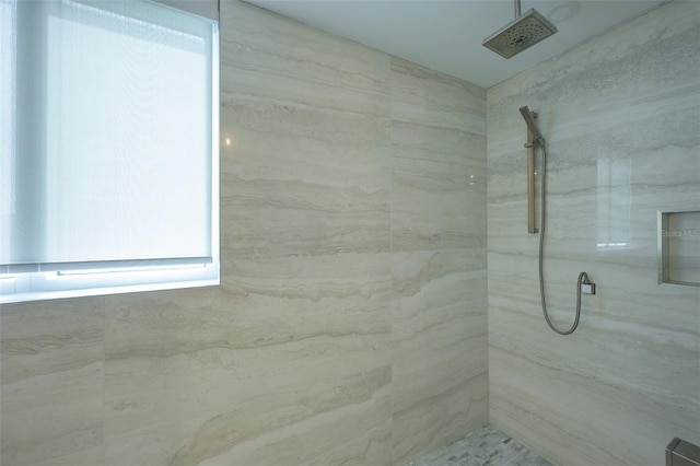 bathroom with walk in shower