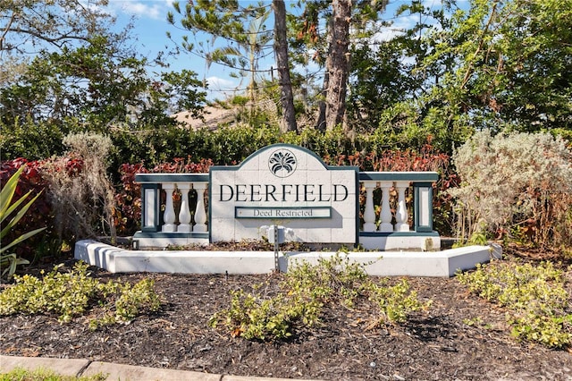 view of community sign