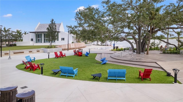 view of playground featuring a yard