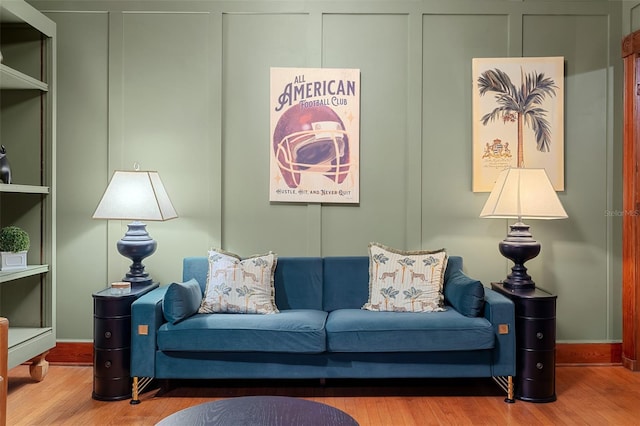 living room featuring wood-type flooring