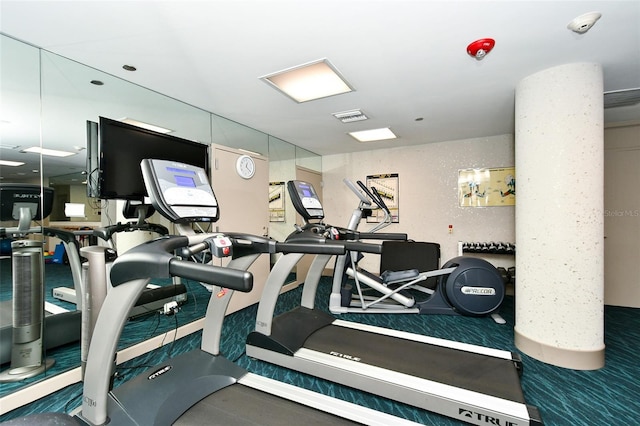 view of exercise room