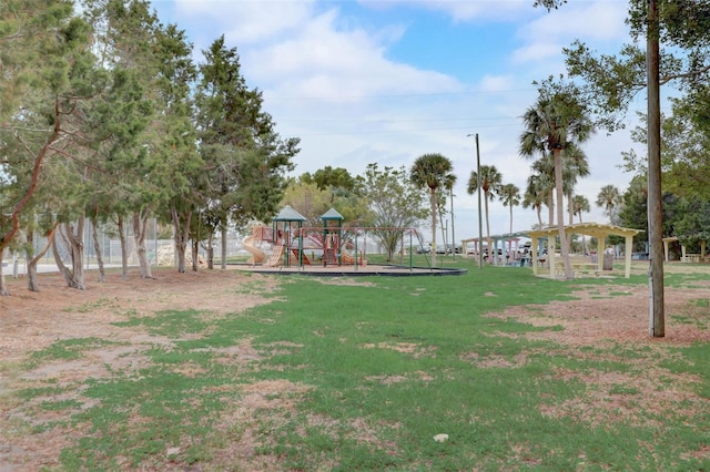 view of yard with playground community