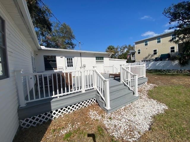 view of wooden deck