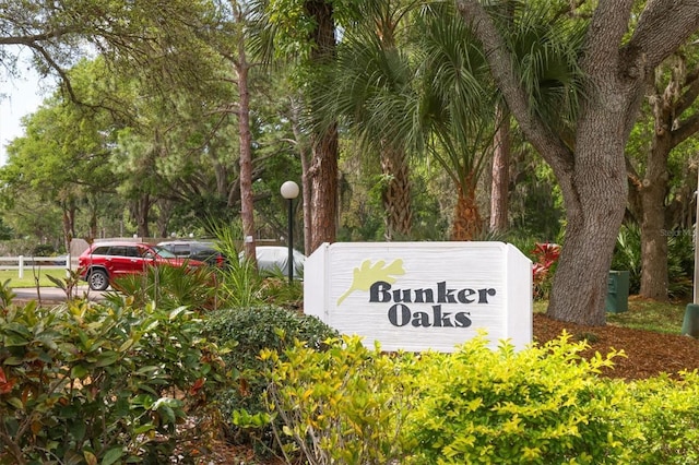 view of community sign