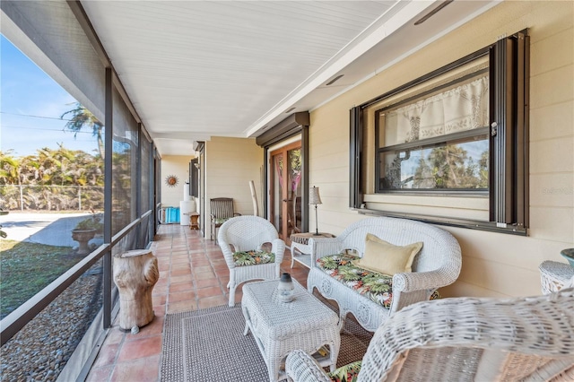 view of sunroom