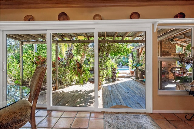 doorway featuring a wealth of natural light