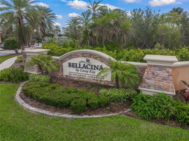 5556 Cantucci St, Nokomis, FL 34275 - community sign with a lawn