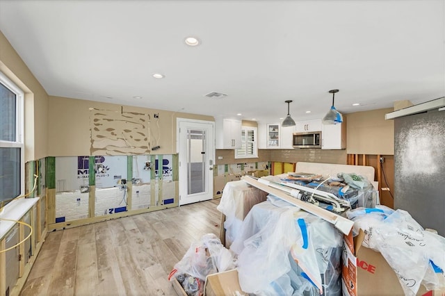 living room featuring light hardwood / wood-style flooring