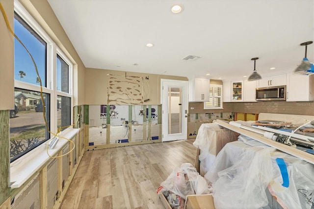 living room featuring light hardwood / wood-style floors