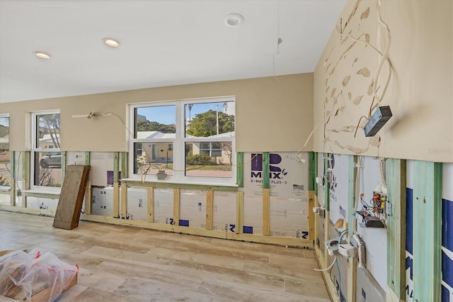 interior space with hardwood / wood-style flooring