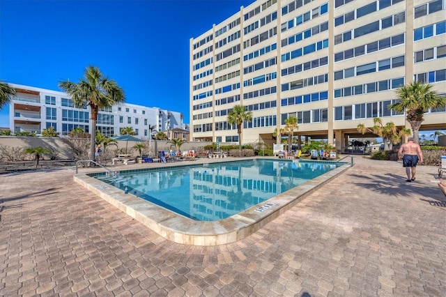 view of pool with a patio area