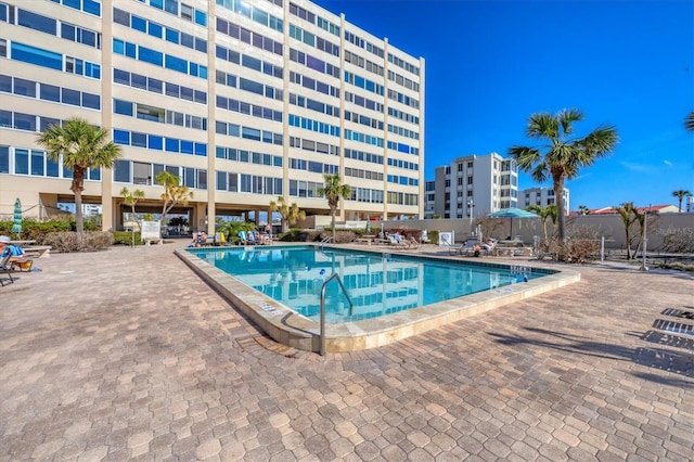 view of pool with a patio