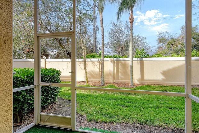 unfurnished sunroom with a healthy amount of sunlight