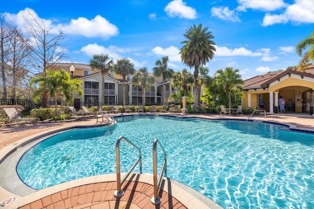 view of pool with a patio