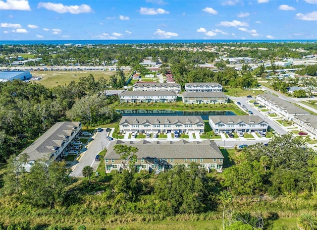 bird's eye view with a residential view