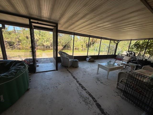 view of sunroom