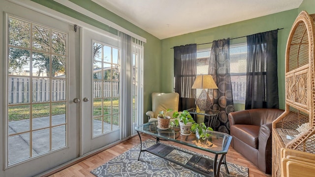 interior space featuring hardwood / wood-style flooring