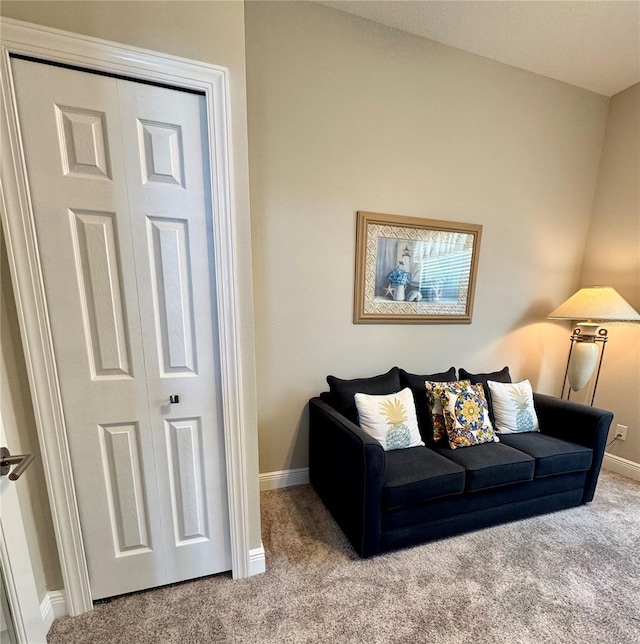 3831 Creekside Park Dr, Parrish, FL 34219 - carpeted living room with baseboards and lofted ceiling