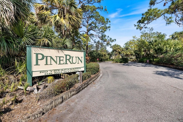 view of community sign