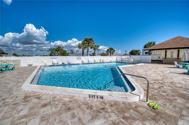 view of pool featuring a patio area