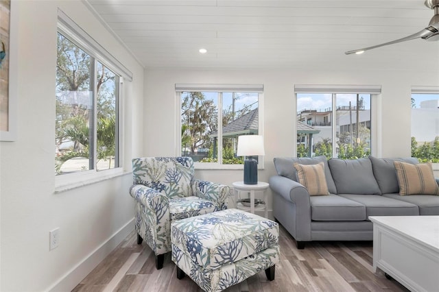 sunroom / solarium with a wealth of natural light