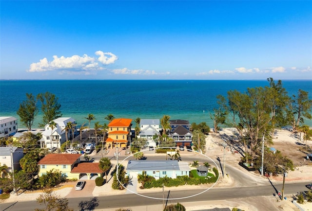 property view of water featuring a residential view