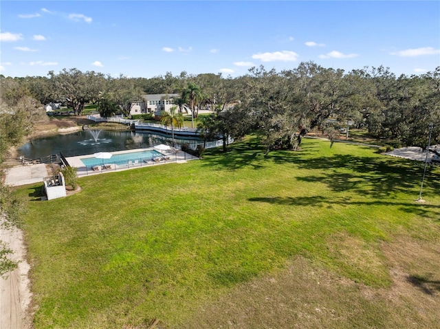 exterior space featuring a water view