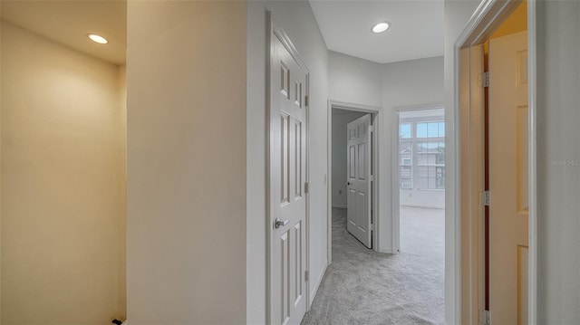 7632 Plantation Cir, Bradenton, FL 34201 - corridor with light carpet and recessed lighting