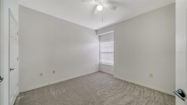 7632 Plantation Cir, Bradenton, FL 34201 - carpeted spare room featuring a ceiling fan and baseboards