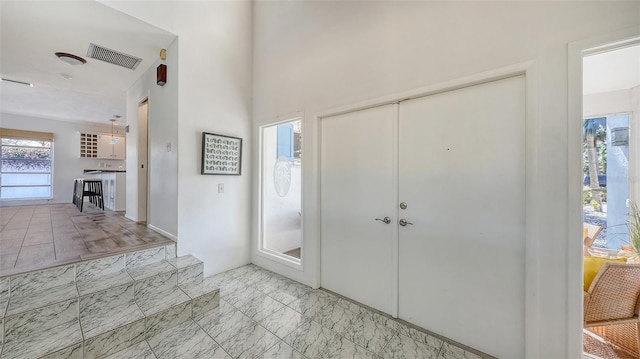 foyer entrance featuring a wealth of natural light