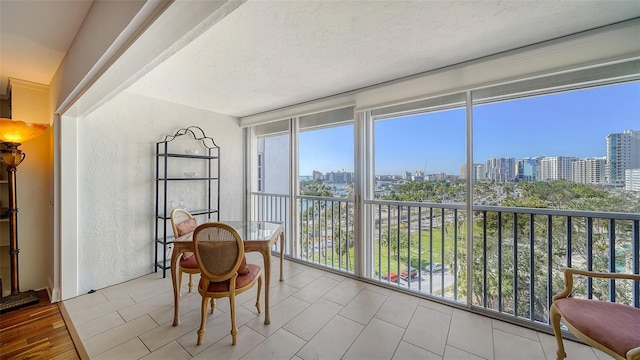 view of sunroom