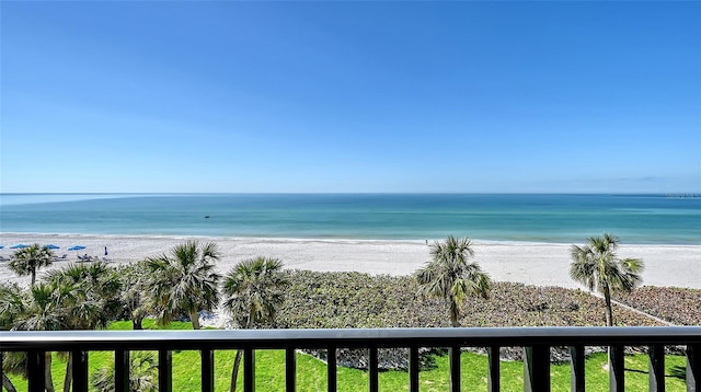 property view of water with a view of the beach