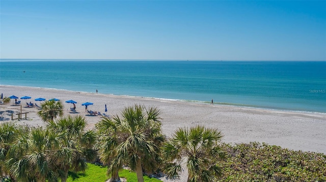 property view of water with a view of the beach