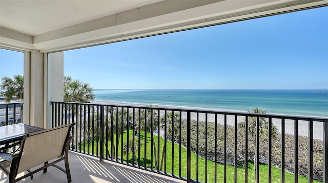 2675 Gulf Of Mexico Dr Unit 301, Longboat Key, FL 34228 - balcony featuring view of water and beach