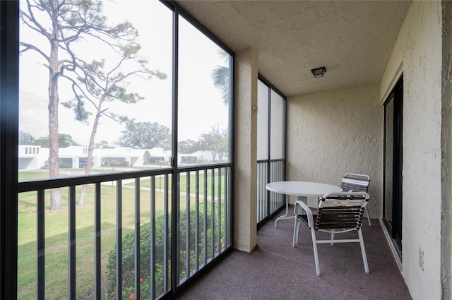 view of sunroom