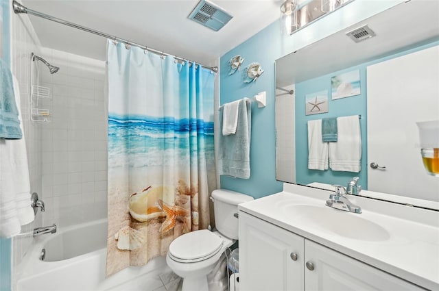 1515 Forrest Nelson Blvd Unit Q205, Port Charlotte, FL 33952 - full bath featuring visible vents, toilet, shower / tub combo, and vanity