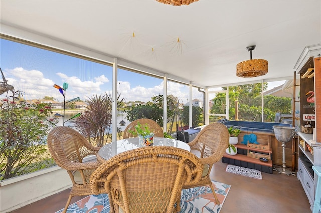 view of sunroom