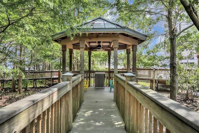 view of community featuring a gazebo