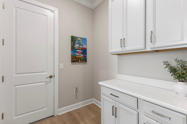 interior space with light hardwood / wood-style flooring