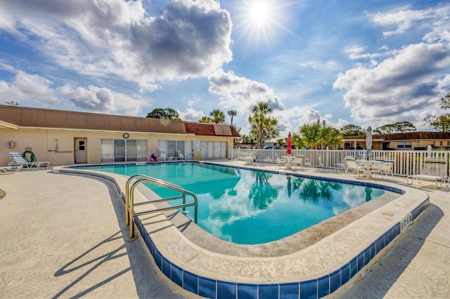 view of pool featuring a patio area