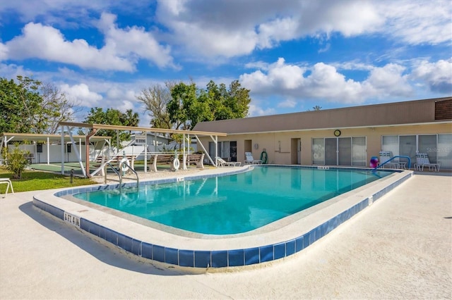 view of pool with a patio