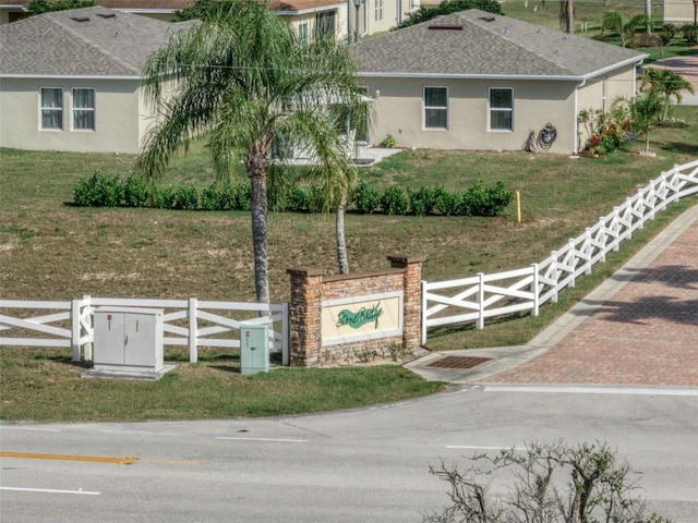 exterior space with a front yard