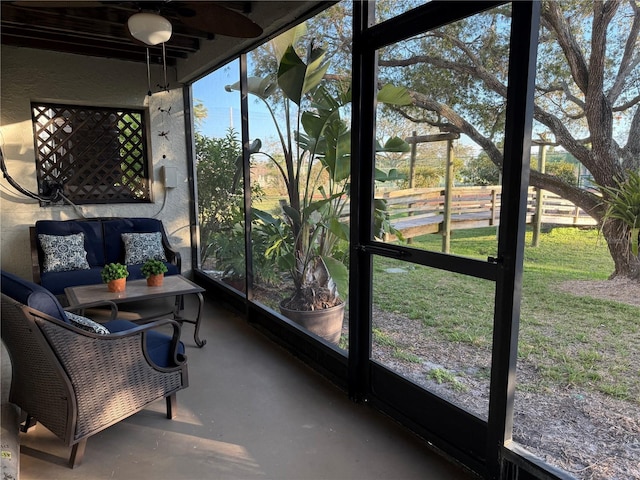 view of sunroom