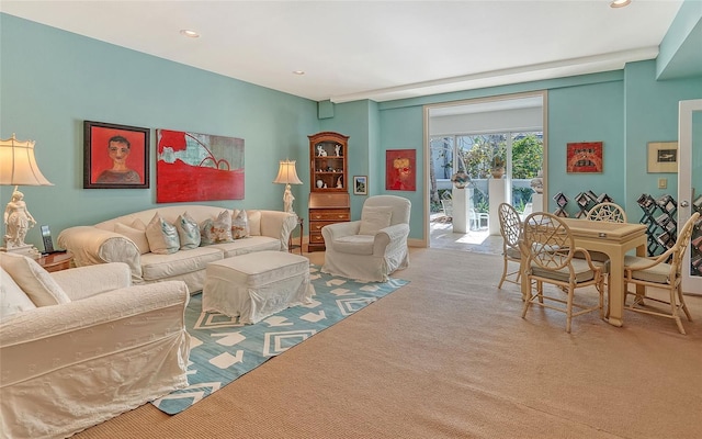 view of carpeted living room