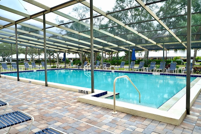 view of pool with a patio area