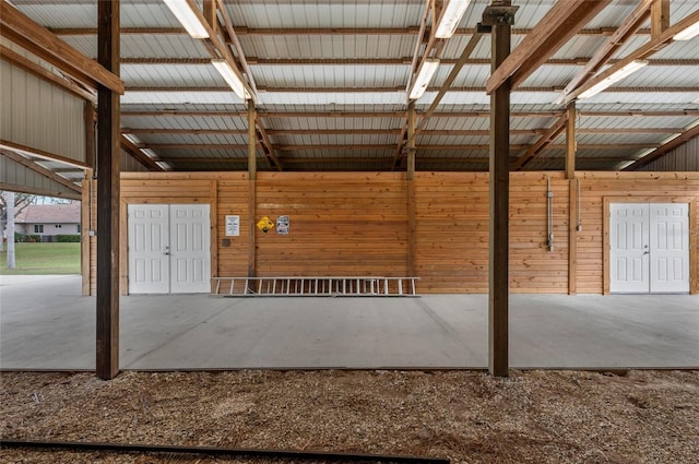 view of horse barn