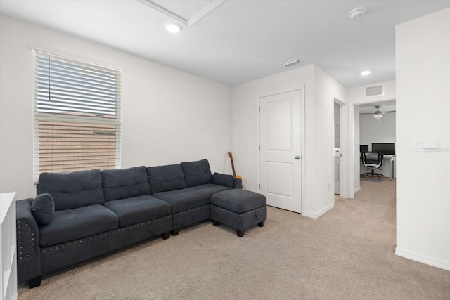 view of carpeted living room