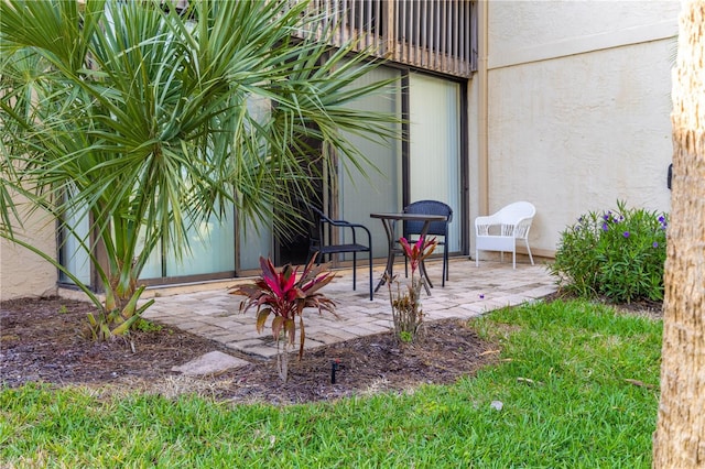 view of yard featuring a patio